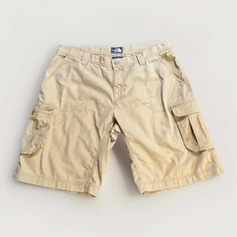 The North Face Cargo Shorts Khaki Tan Hiking Utility Mens 40 Regular (39x11